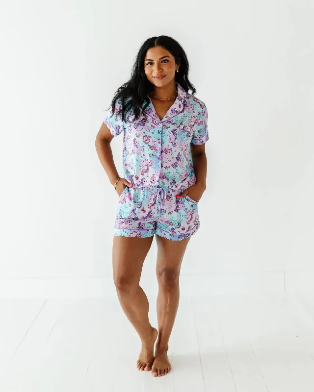 My Little Pony™: Ombre Clouds Women's Collar Shirt & Shorts Pajama Set