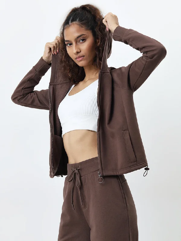 Studiofit Brown Solid Jacket