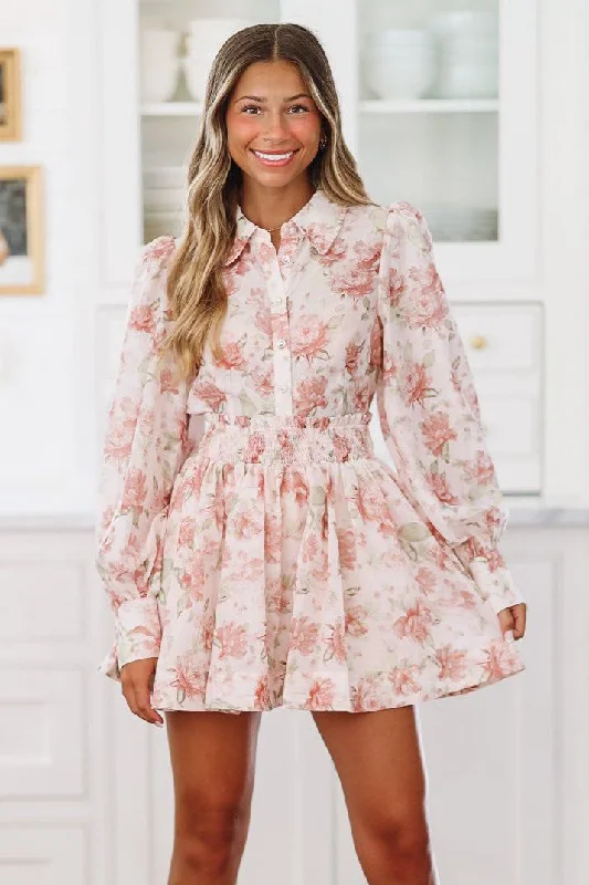 Jaw Dropping Top and Skort Set - Pink