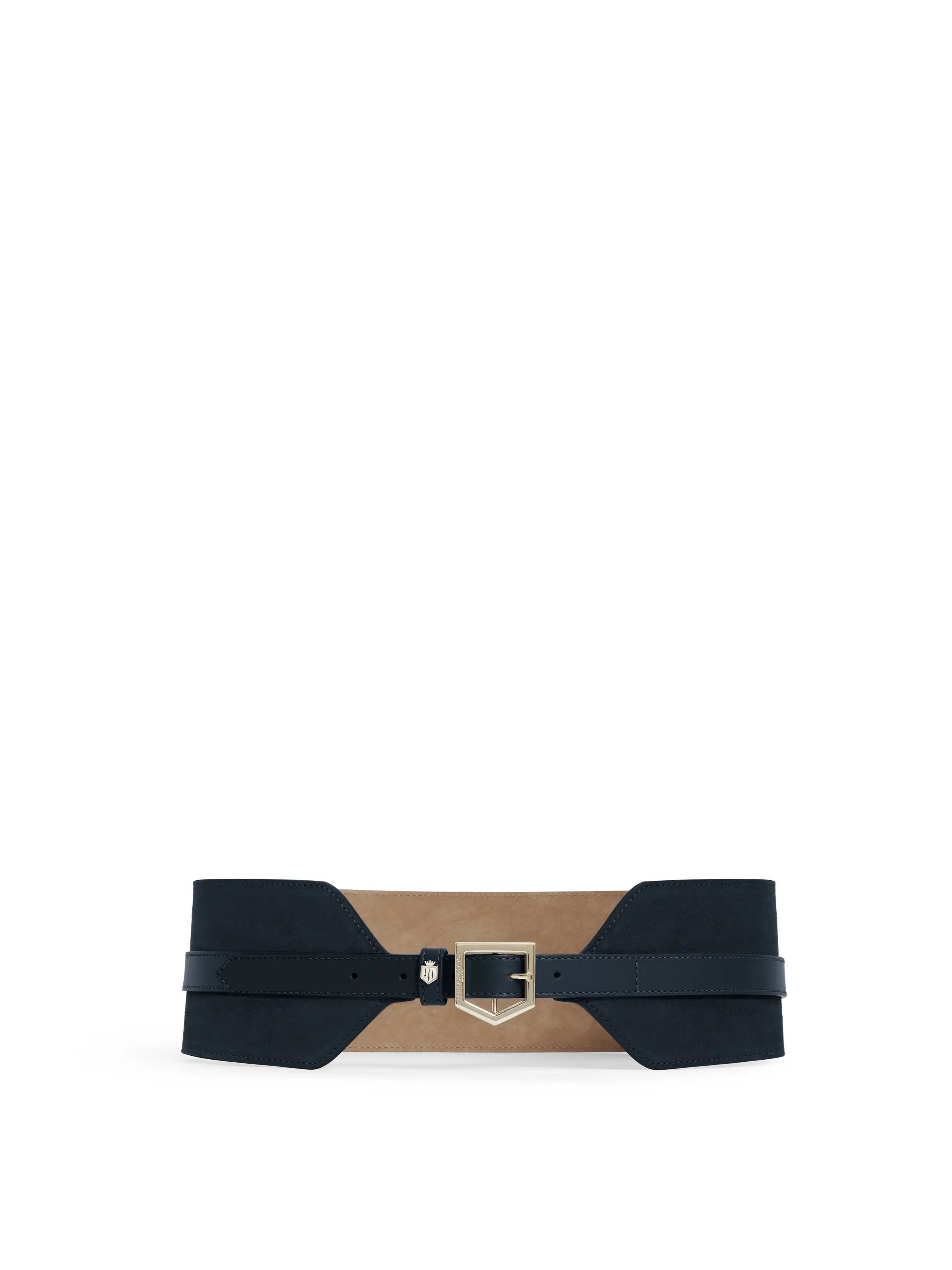 Sennowe Waist Belt - Navy Suede