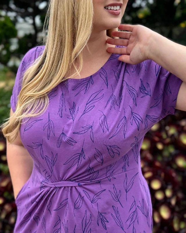 HOPE printed dress in Purple/Navy