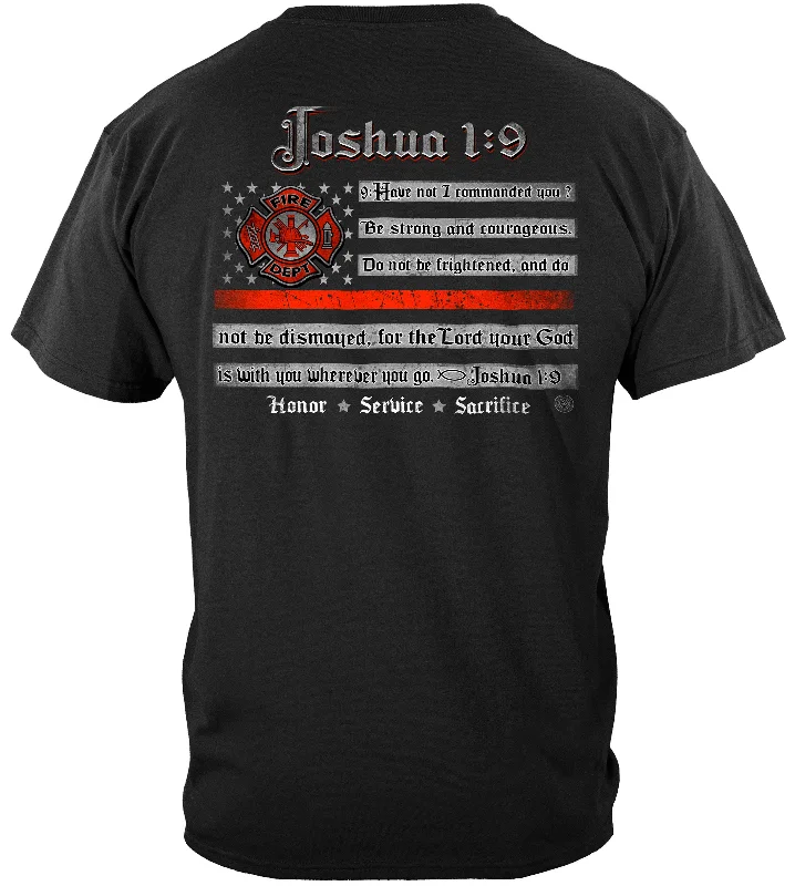 Firefighter Joshua 1:9 T-SHIRT