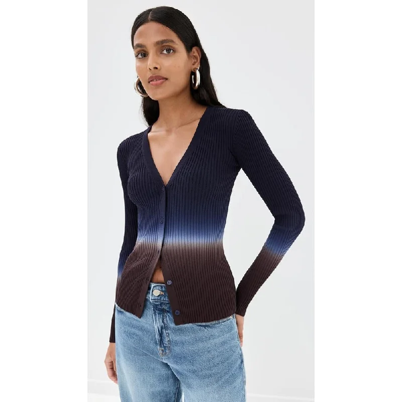 Staud Women's Ribbed Cargo Sweater, Twilight Dip Dye