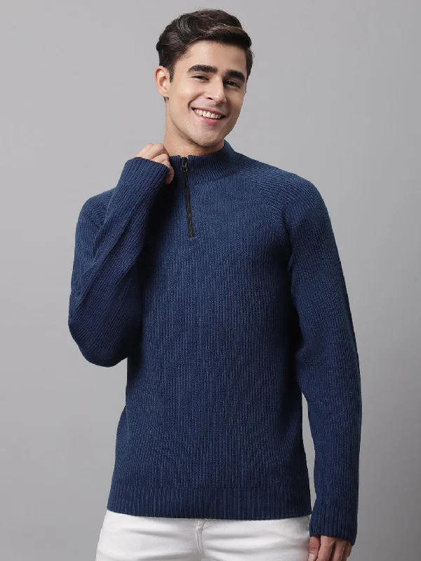 Men Ink Blue Sweater