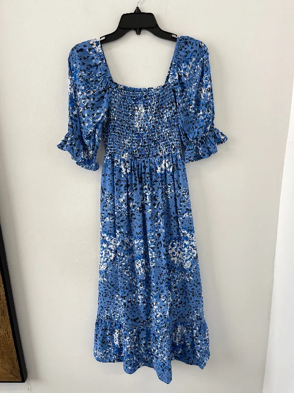 Stacie Blue Leopard Print Dress