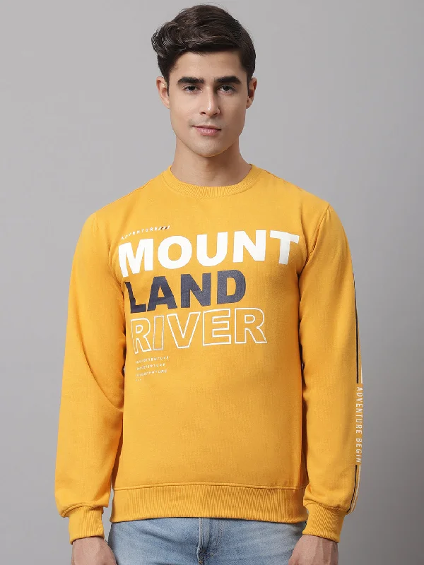 Men Mustard Sweatshirt