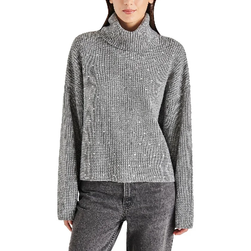 Astro Womens Heathered Long Sleeve Turtleneck Sweater