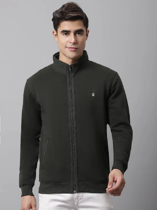 Men Olive Sweatshirt