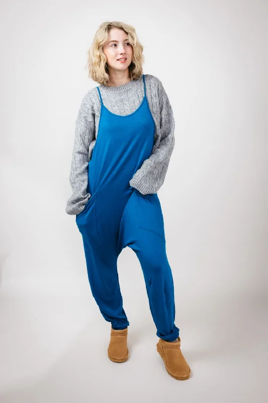 Moa Moa Outer Pocket Onesie for Women in Teal | MDB952-FPI-MEDIUMTEAL