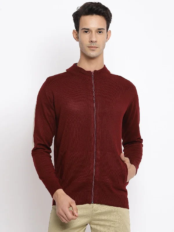 Men Maroon Sweater