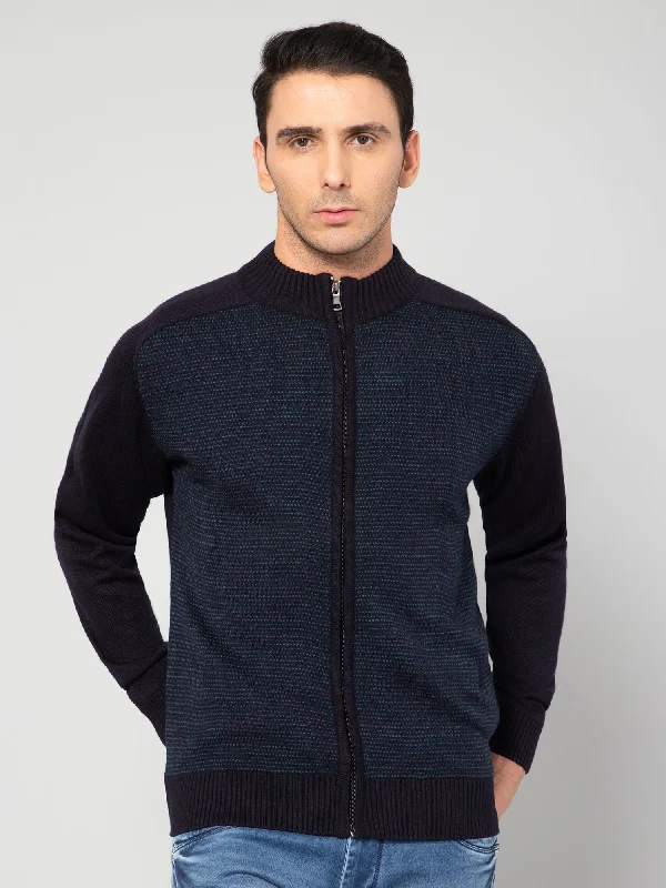 Men Navy Sweater