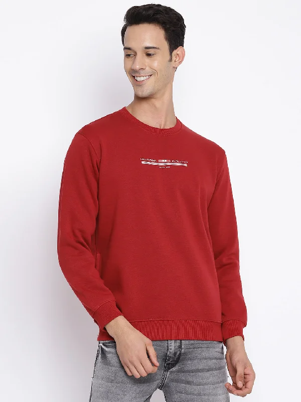 Men Red Sweatshirt