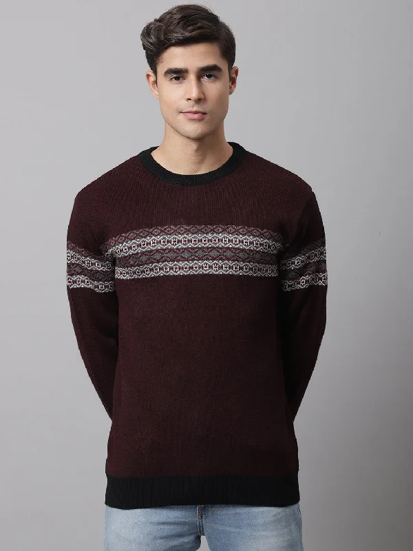 Men Maroon Sweater