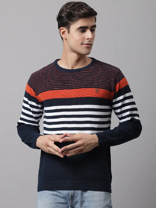 Men Navy Sweater