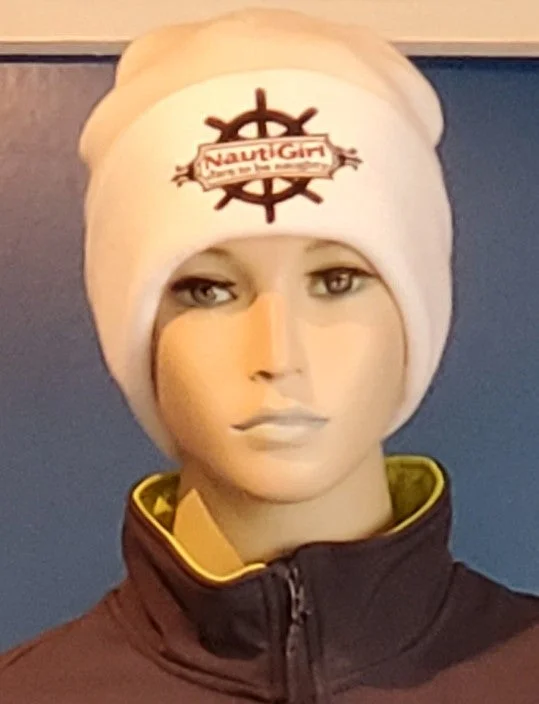 NEW! Nautigirl White Fleece Lined Beanie