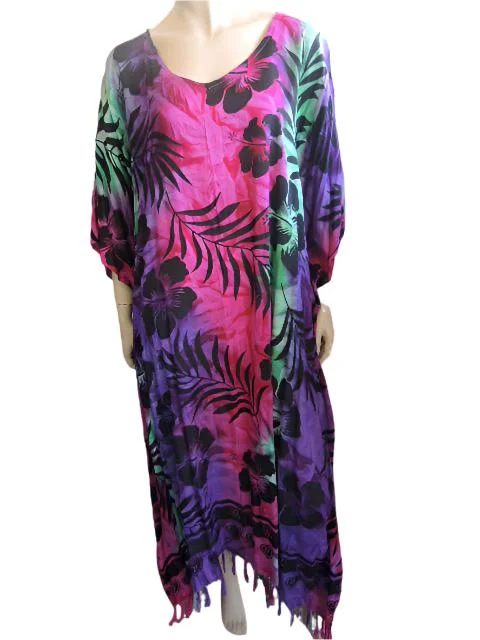 Plusss Long Rayon Kaftan (Fits up to Size 28)