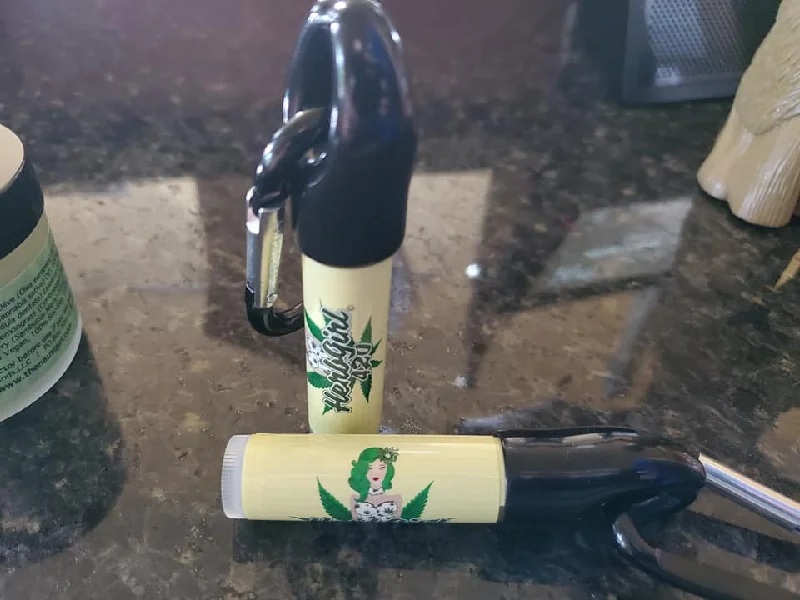 HerbGirl420 Hemp Vanilla Lip Balm spf 30 w/ carabiner clip