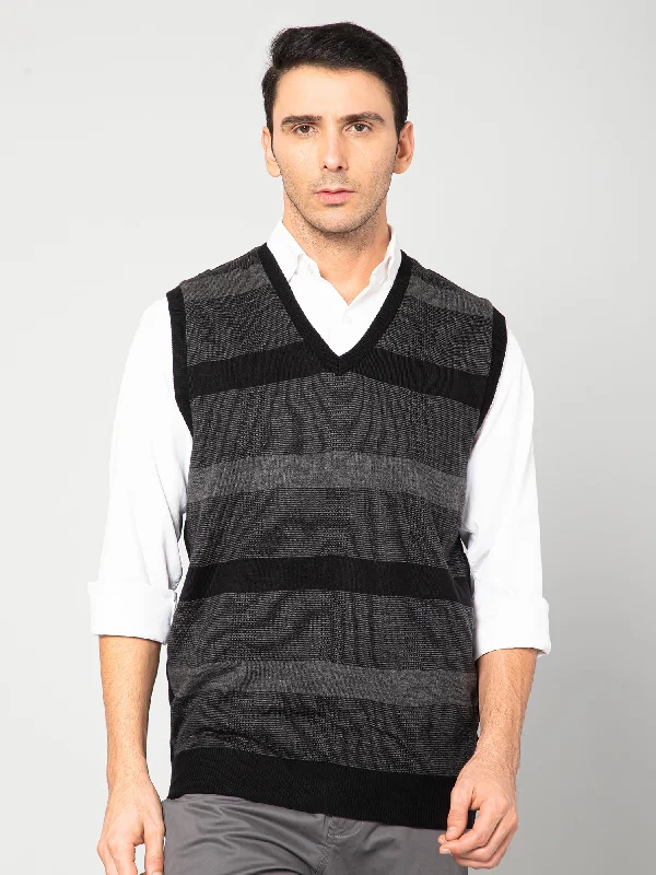 Men Anthra Melange Sweater