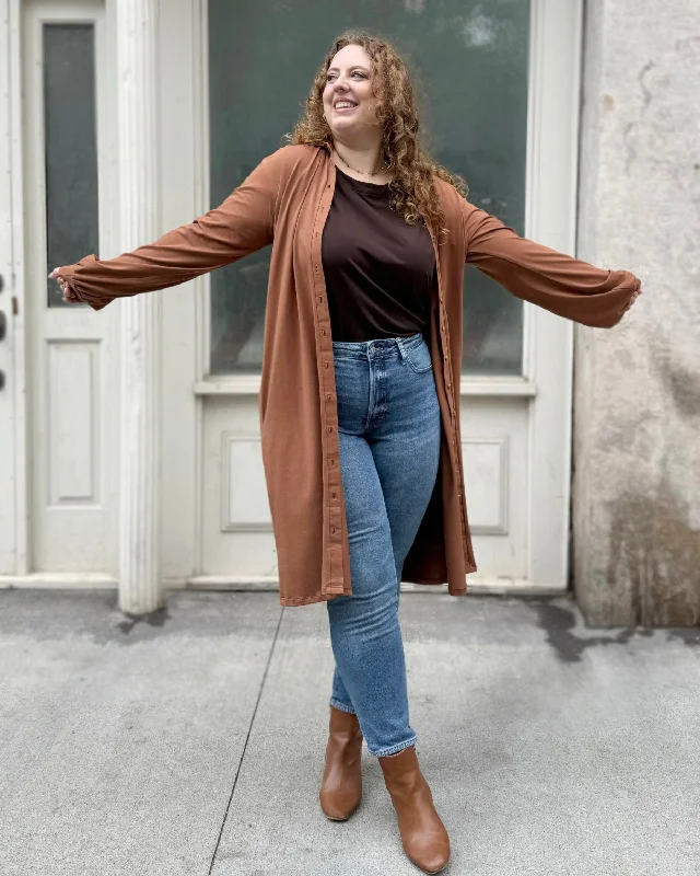 JOA dress/cardi in Cacao Brown