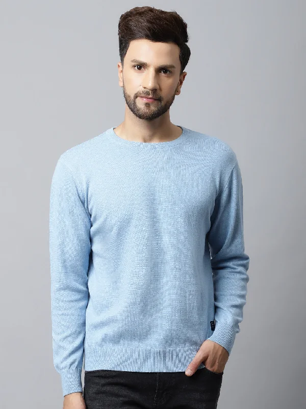 Mens Sky Melange Sweater