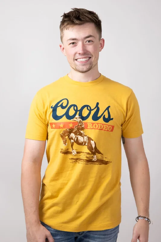 Coors Banquet Coors Rodeo Horse T-Shirt for Men in Yellow | 17642-606A-YLLW