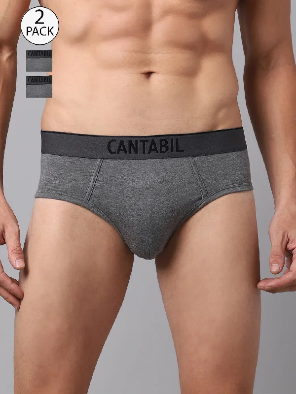 Men's Black Solid Fashion Brief - 2's Pack