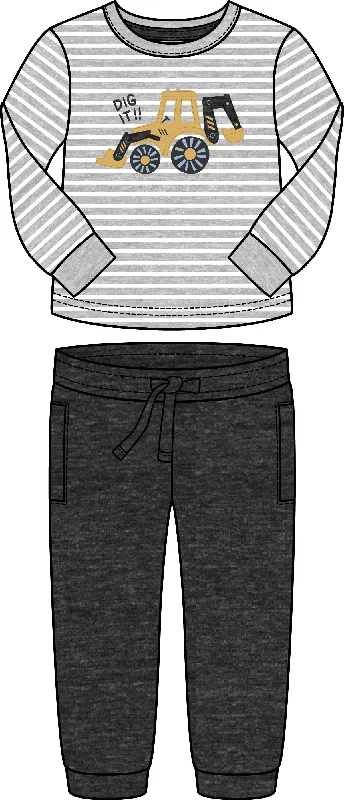 2 Piece Boys DIg It L/S Shirt & Pants