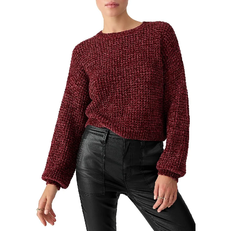 Womens Knit Long Sleeve Crewneck Sweater