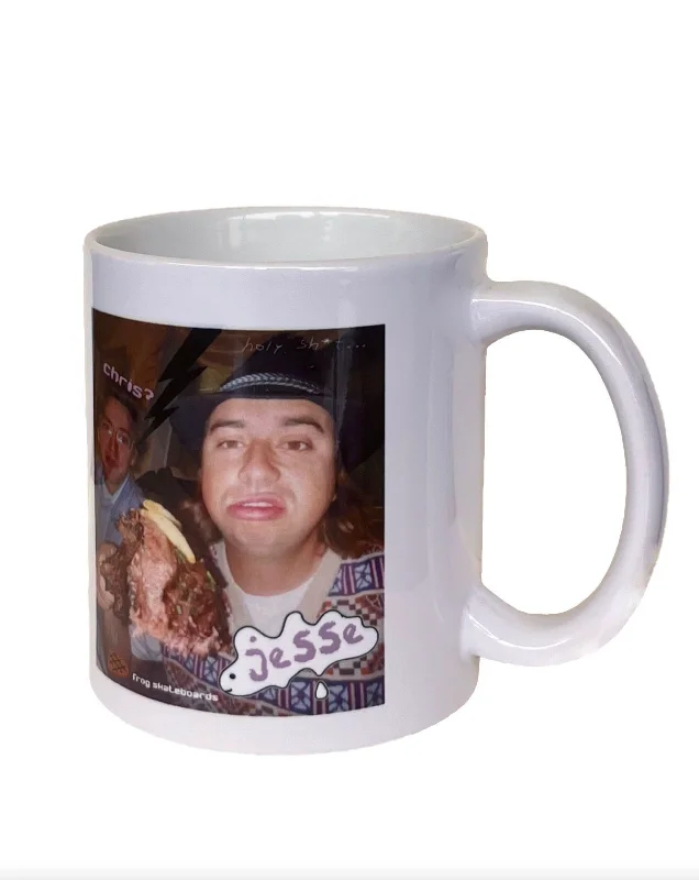 Frog Jesse Alba Wif Steak Mug - White