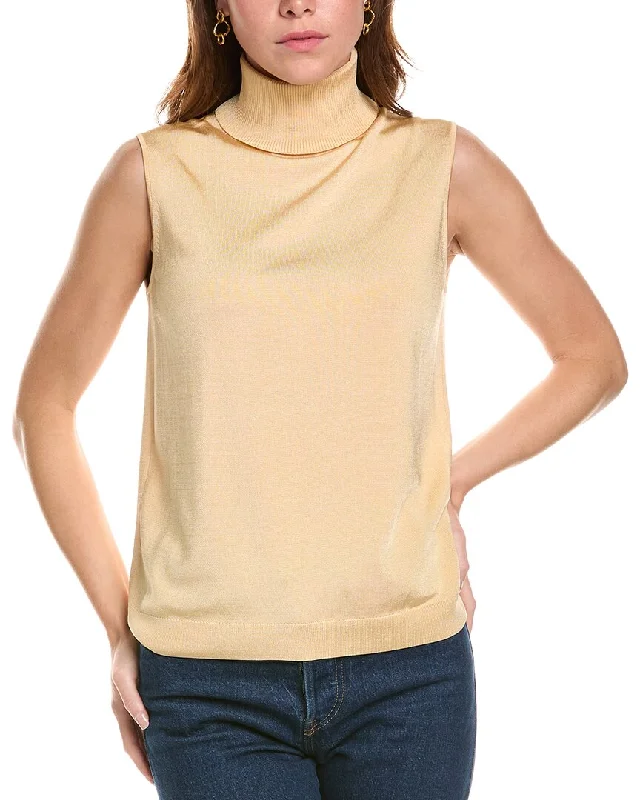 Lafayette 148 New York Sleeveless Turtleneck Shell