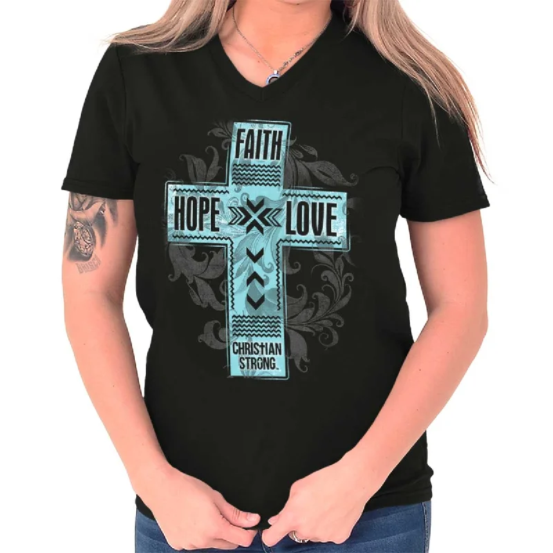 Faith Hope Love V-Neck T-Shirt