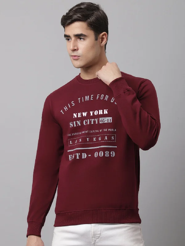 Men Maroon Sweatshirt