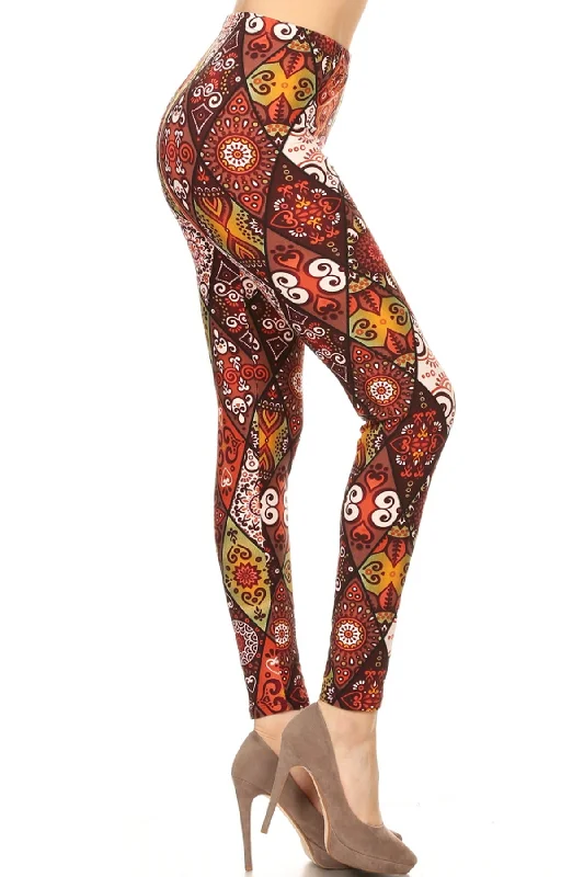 Retro Print Leggings