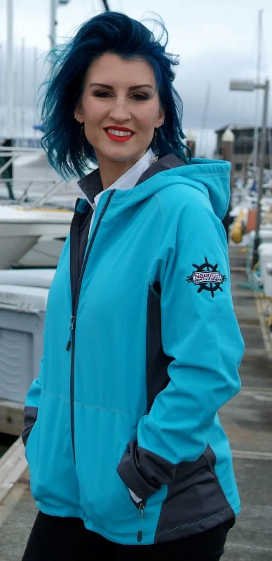 NEW! NautiGirl Vertical Hooded Soft Shell Jacket