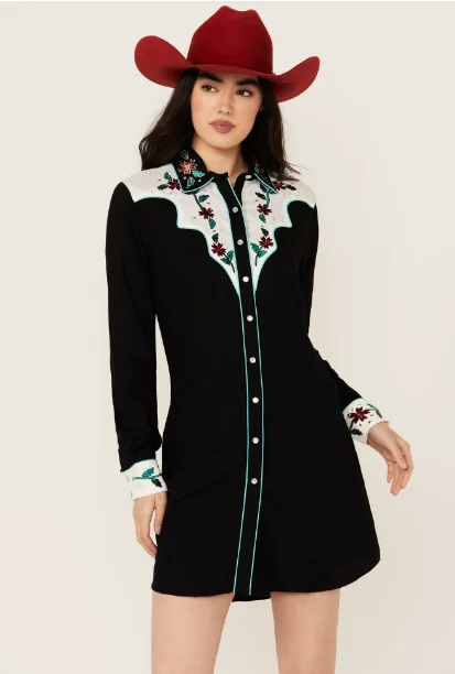 Panhandle Slim Retro Western Snap Dress