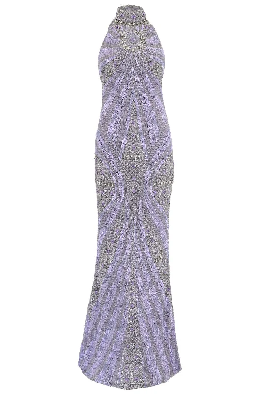 Halter Neck Beaded Gown