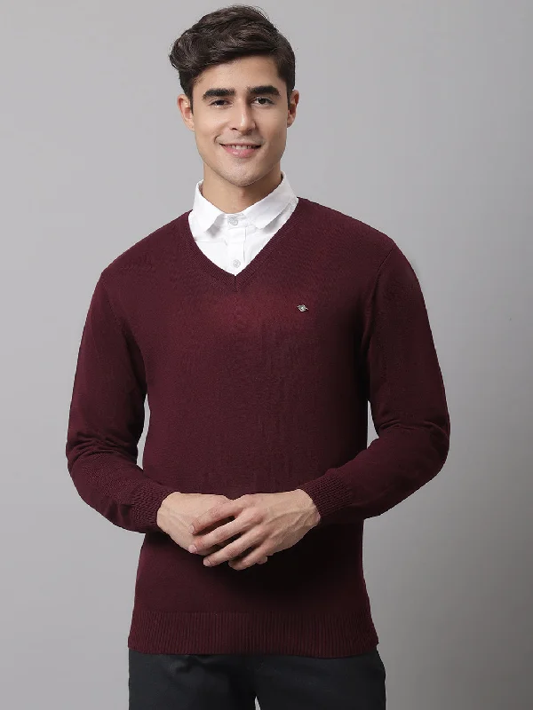 Men Wine Sweater