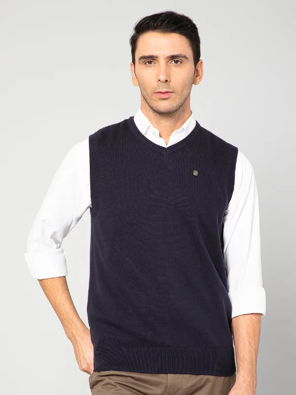 Men Navy Sweater