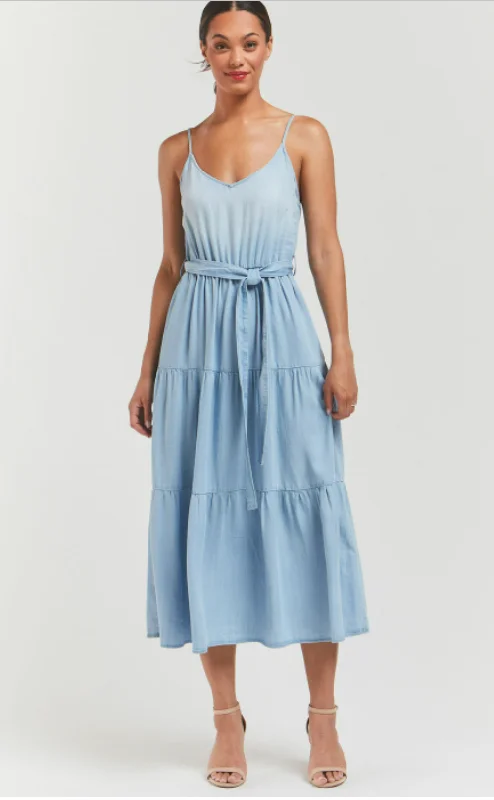 Barbados Tiered Cami Midi Dress