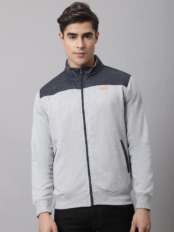 Men Grey Melange Sweatshirt