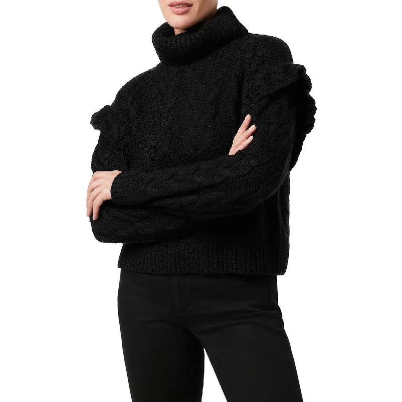 Adeline Womens Cable Knit Long Sleeve Turtleneck Sweater