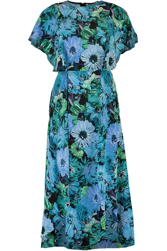 Flower Print Midi Dress