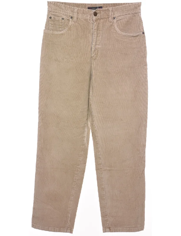 Bill Blass Light Brown Corduroy Trousers - W30 L27