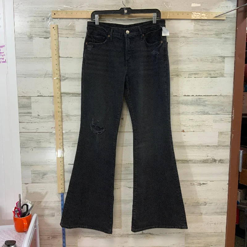 Black Denim Jeans Flared Express, Size 10