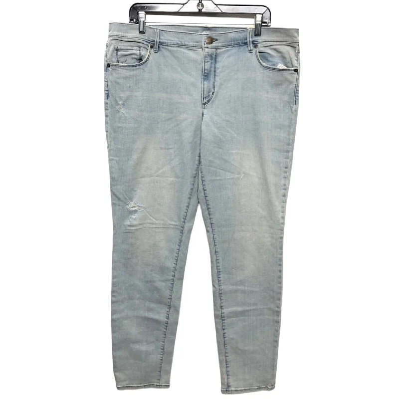 Blue Denim Jeans Skinny Loft, Size 16