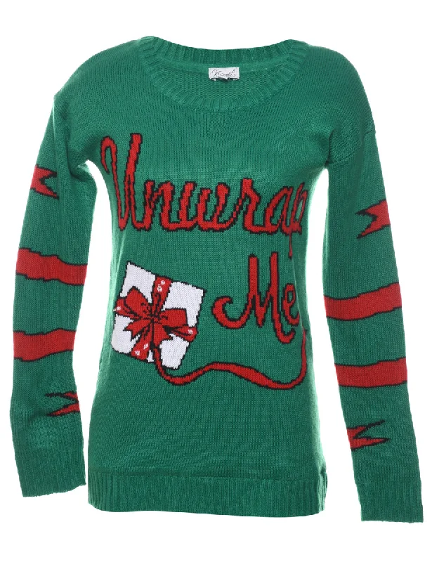 Green Christmas Jumper - M