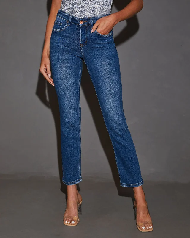 Kiera Mid Rise Cropped Flare Jeans