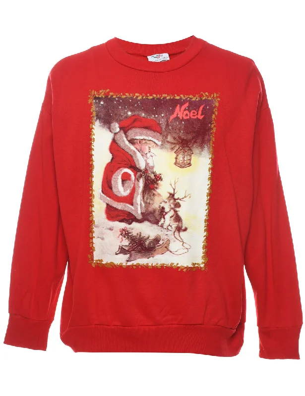 Santa Claus Noel Christmas Sweatshirt - L