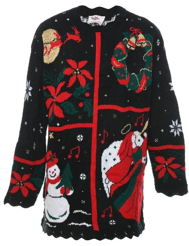 Snowman Christmas Cardigan - M