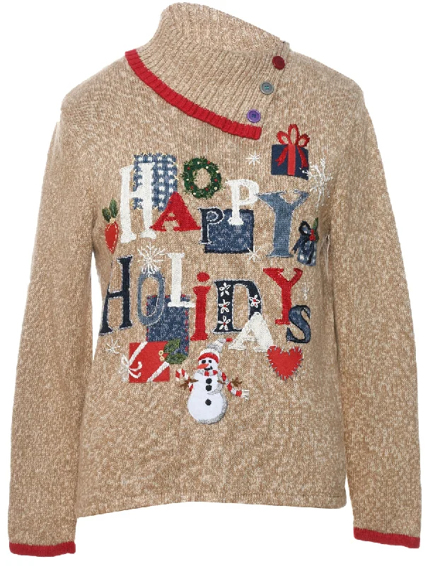 Snowman Christmas Jumper - M